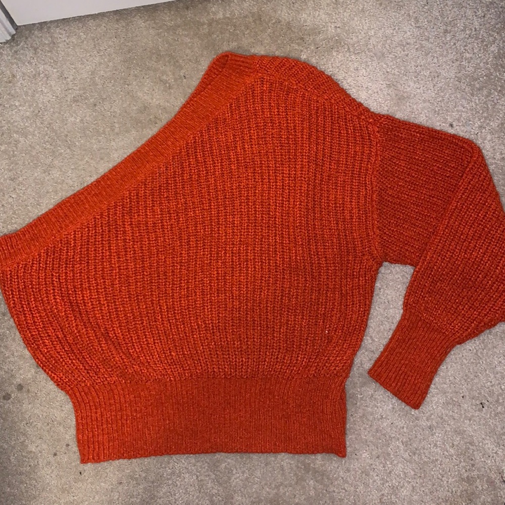 Zara Orange Crewneck Sweater